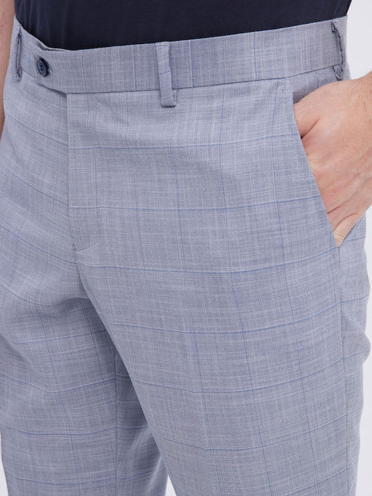 Trousers Elastic in Slim Fit Light Blue
