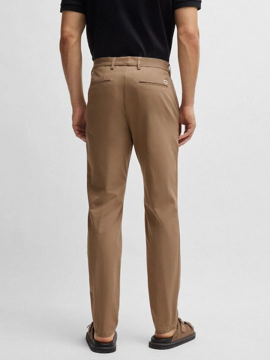 Hugo Boss Boss Trousers Chino Elastic in Slim Fit Light Beige