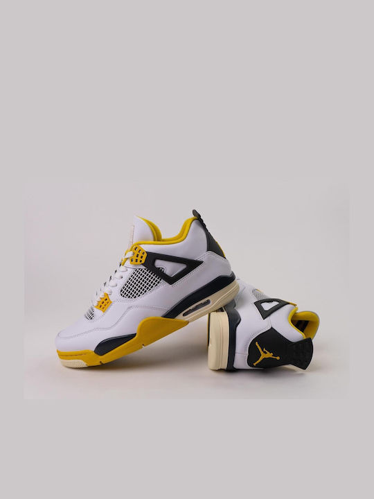 Nike Αθλητικά Παιδικά Παπούτσια Running Jordan 4 Retro Vivid Sulfur Κίτρινα