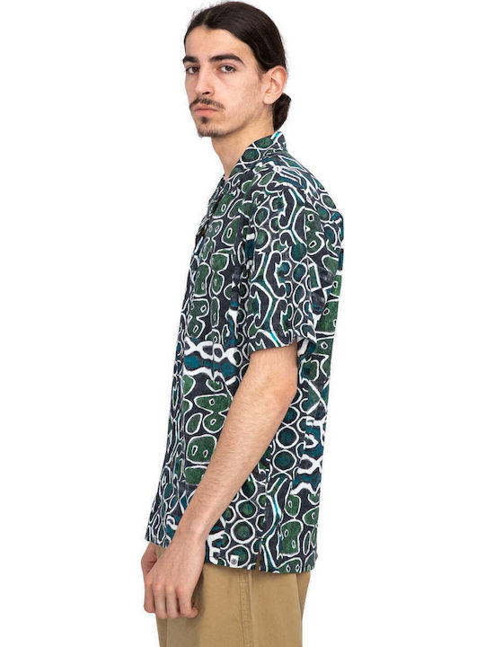 Κοντομάνικο Λινό Πουκάμισο Snake Camo