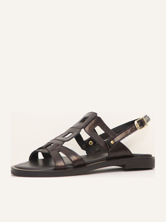 Sandale Casual Damă Din Piele Negre