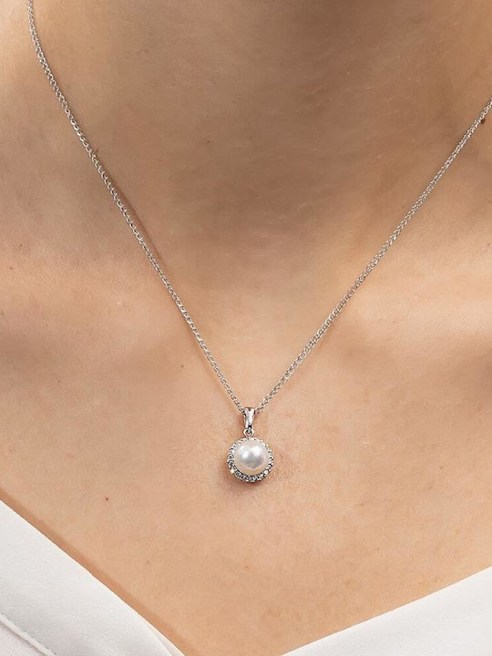 Eforo Charm with Stones from White Gold 14K