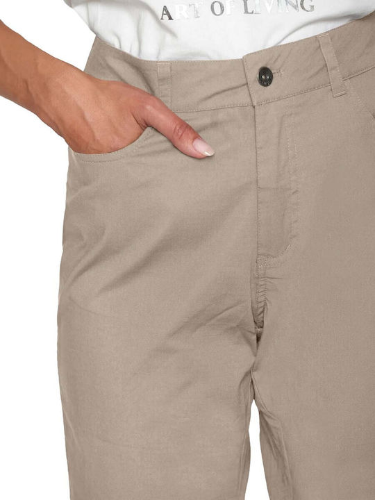 Дамско Текстил Capri Панталон Beige