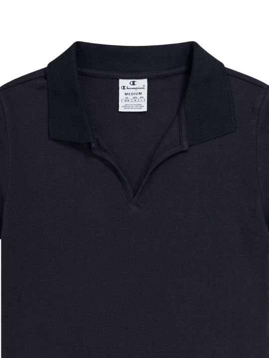 Champion Femeie Polo Bluză Mânecă scurtă Black