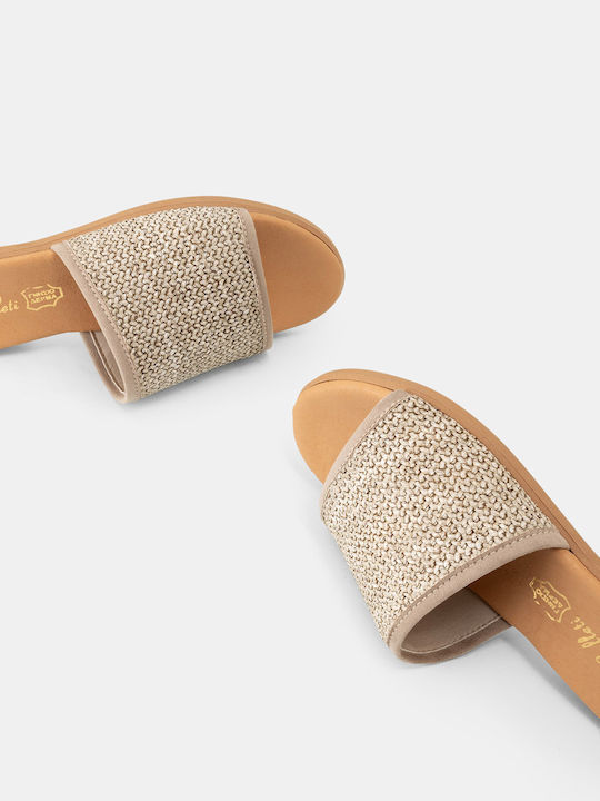 X Si Bolleti Sandals Soft Insole & Straw Band Women's 1142 Straw Taupe Synthetic Leather