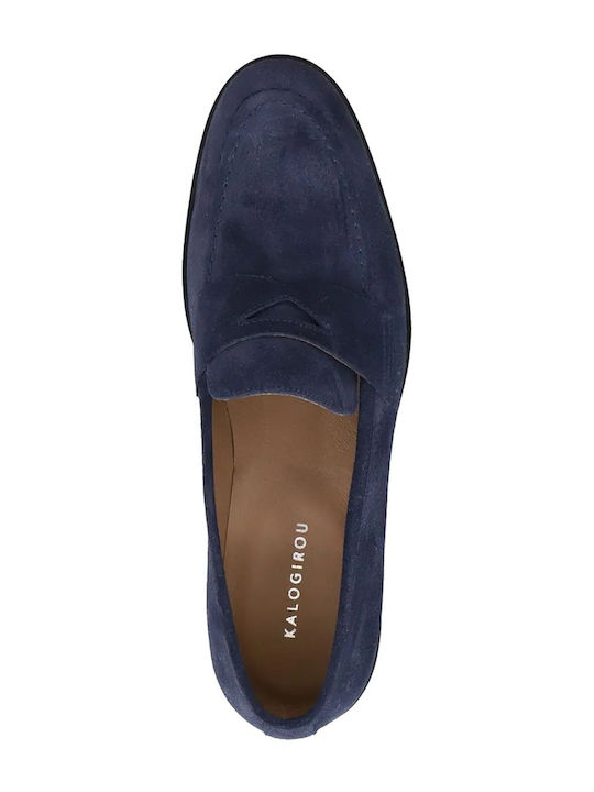 Herren Mokassins in Blau Farbe
