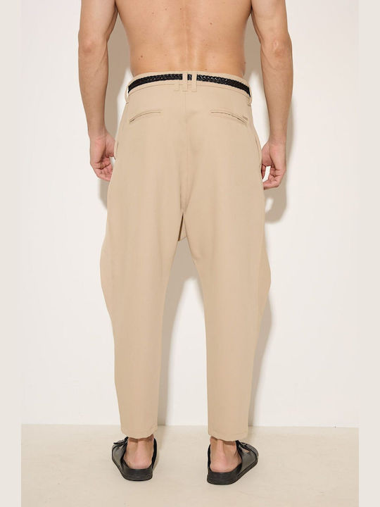 Stefan Fashion Men's Trousers Chino Beige