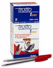 Tratto Pen Ballpoint 1mm with Red Ink