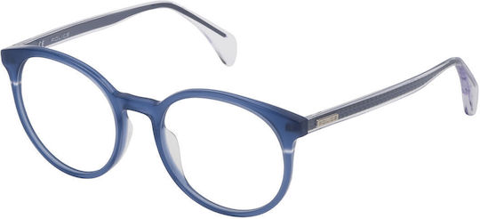 Police Plastic Eyeglass Frame Blue VPL732 03GR