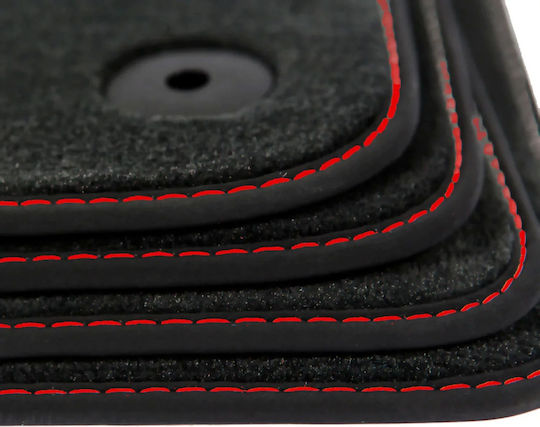Set of Front and Rear Mats 4pcs for Nissan Pixo 2009-2013 Black