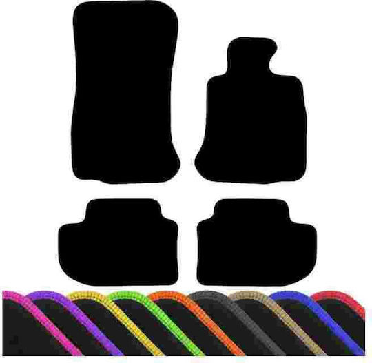 Set of Front and Rear Mats 4pcs for Fiat Qubo 2008-2021 Black