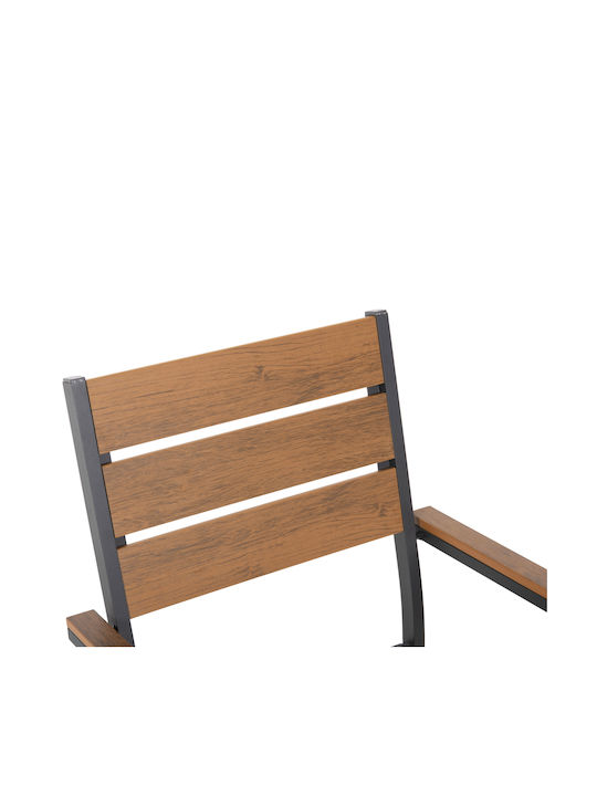 Gartenstühle Aluminium Saga Anthrazit 55x55x86cm