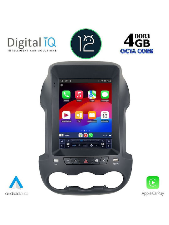 Digital IQ Car-Audiosystem 2DIN (Bluetooth/USB/AUX/WiFi/GPS/Apple-Carplay/Android-Auto) mit Touchscreen 12.1"