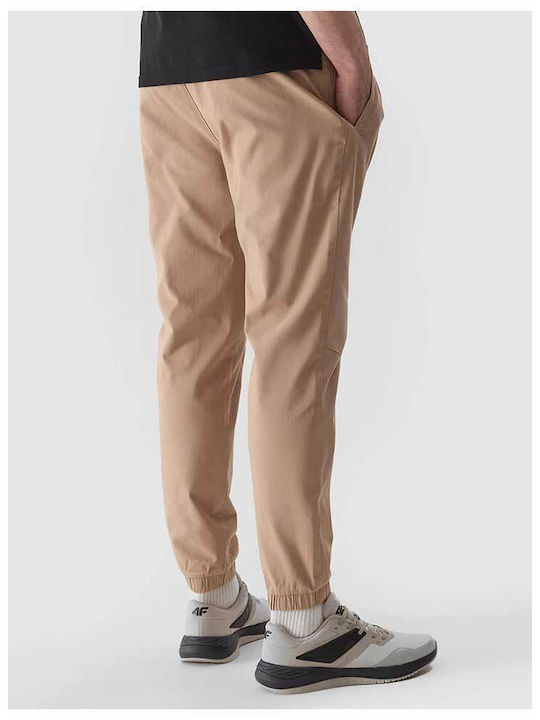 4F Men's Sweatpants with Rubber Beige