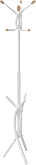 vidaXL Καλόγερος Μεταλλικός Λευκός 40x40x176cm