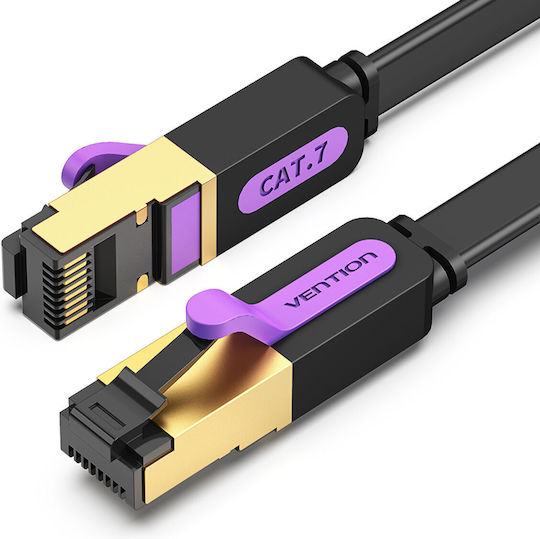 Vention Flat U/UTP Cat.6 (Gigabit) Καλώδιο Δικτύου Ethernet 20m Μαύρο