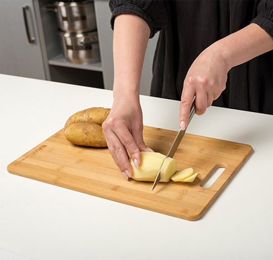 Nava Rectangular Wooden Chopping Board Beige 40x25.5cm
