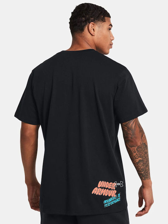 Under Armour T-shirt Bărbătesc cu Mânecă Scurtă BLACK