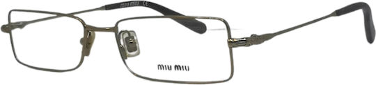 Miu Miu Metal Eyeglass Frame Gold MU 55EV 7OE1O1
