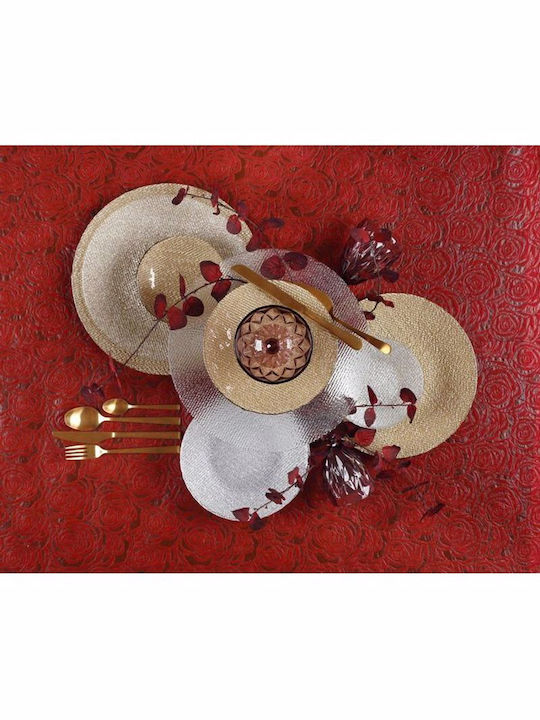 Cryspo Trio Cotton Plate Desert Glass Clear with Diameter 21cm 7pcs