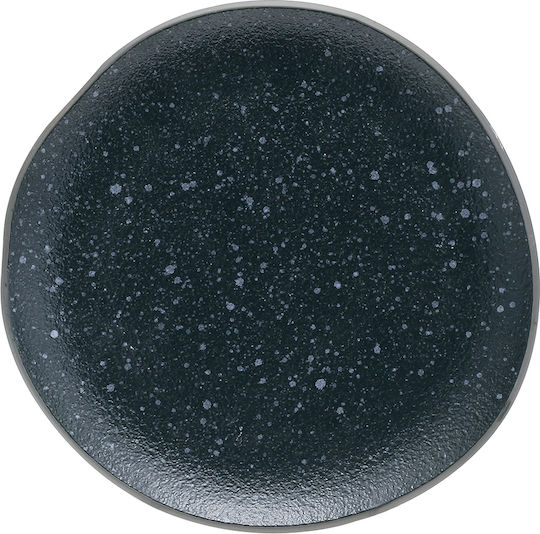 HFA Granite Plate Shallow Oval made of Porcelain Blue 26x25cm