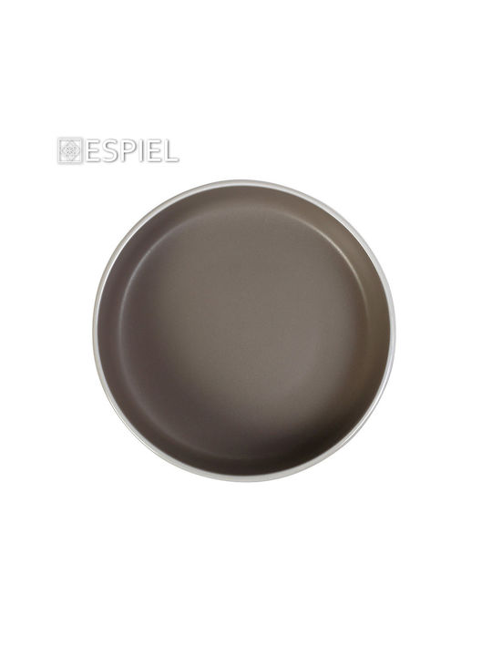 Espiel Sandy Plate Shallow Ceramic White with Diameter 20.3cm