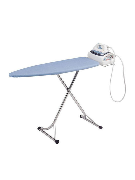 Stiroplus Fiorella II Ironing Board for Boiler System Foldable Blue 123x38x10cm