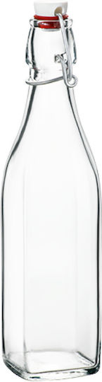 Bormioli Rocco Glass Water Clip Top Bottle Swing Transparent 1000ml