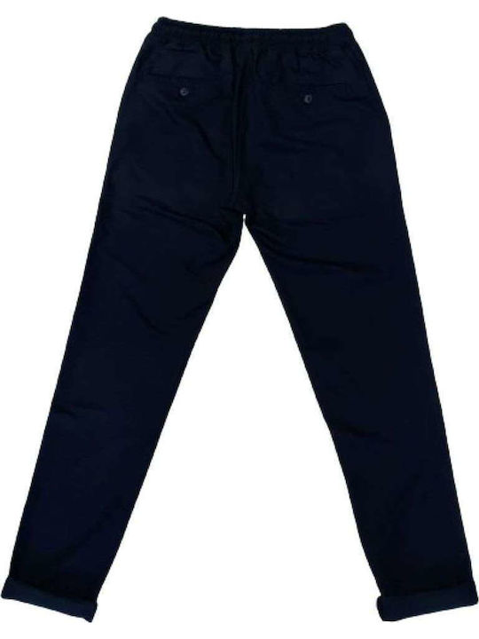 Ανδρικό Παντελόνι Chino Ελαστικό Slim Fit Μαύρο