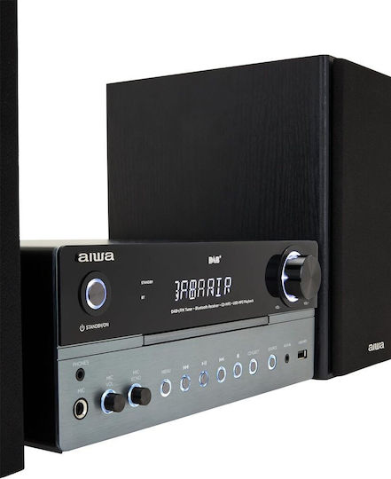 Aiwa Ηχοσύστημα 2.0 MSBTU-700DAB 50W με CD Player και Bluetooth Ασημί