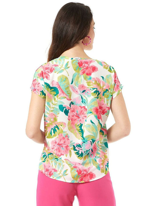 Anna Raxevsky Damen Floral Zaponet Bluse B24121