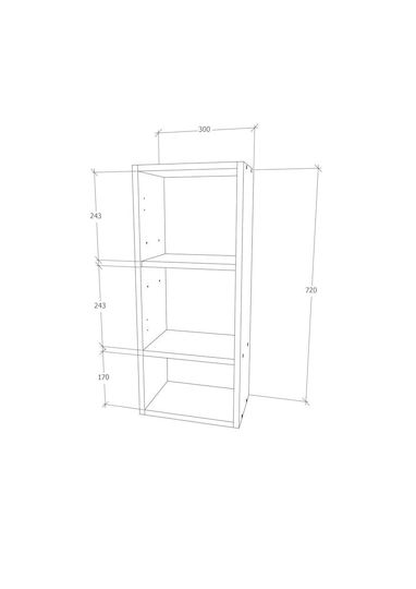 Zed Cabinet de baie L30xA22xÎ72cm Alb