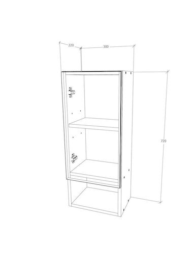 Zed Cabinet de baie L30xA22xÎ72cm Alb