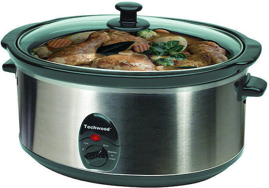 Techwood Slow Cooker 280W με Χωρητικότητα 4.5lt Ασημί