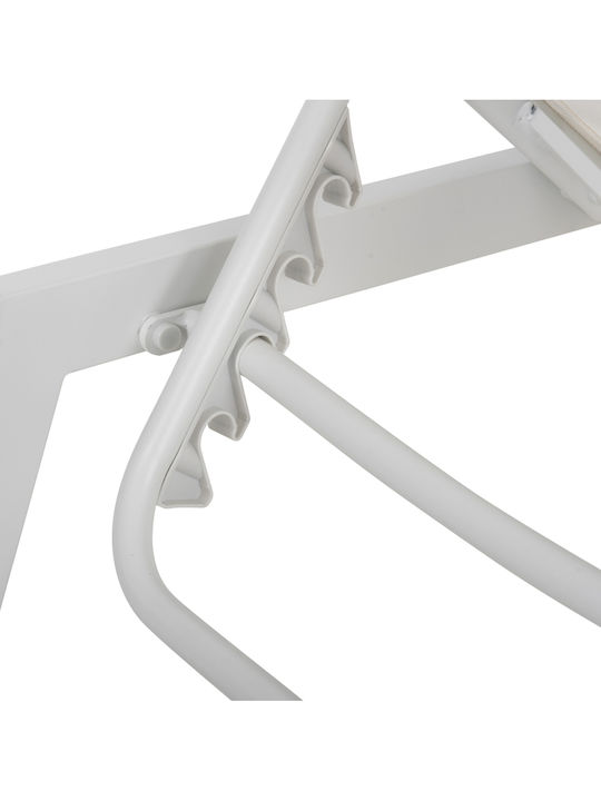 Deckchair Aluminum Rabia with Cushion White 191.5x60x89.5cm.