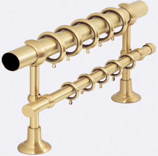 Anartisi Metallisch Vorhangstange Liberty Einfach Φ35mm 240cm Oro Mat