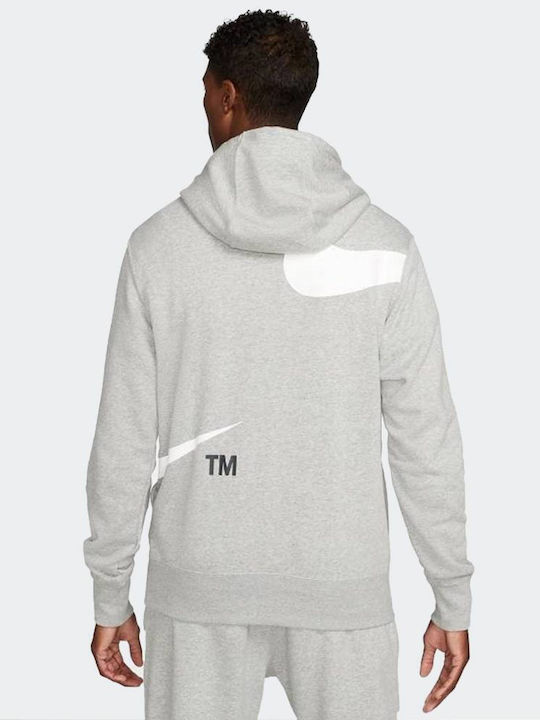 Nike Sportswear Repeat Herren Sweatshirt mit Kapuze und Taschen Gray