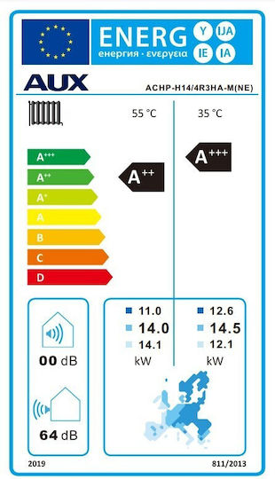 AUX Single Phase Heat Pump 14kW 55°C Monoblock