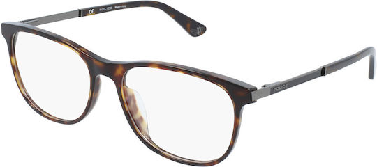 Police Men's Brown Prescription Eyeglass Frame VPLA45 0722