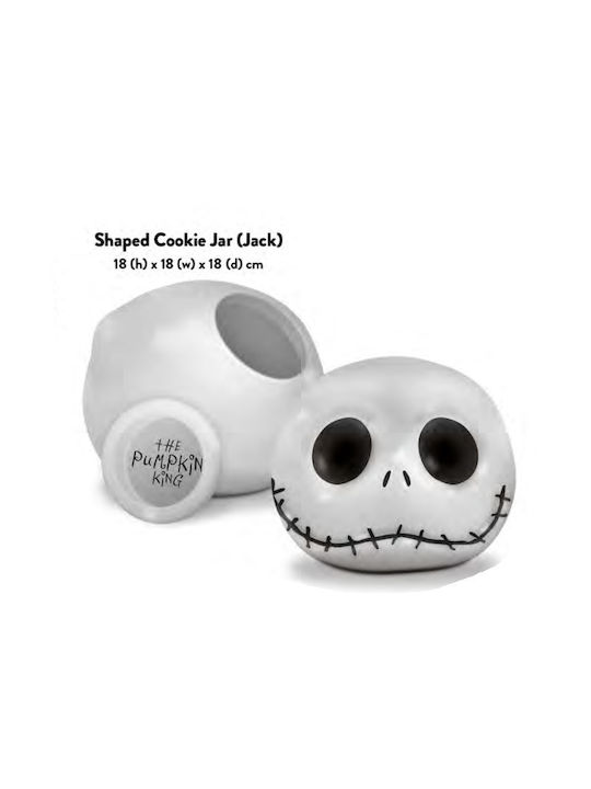 Half Moon Bay Nightmare Before Christmas - Jack Skellington Бисквитник Керамично Бял 17x17x17.8бр 1бр Half Moon Bay Nightmare Before Christmas - Jack Skellington Бисквитник Керамично Бял 17x17x17.8бр 1бр