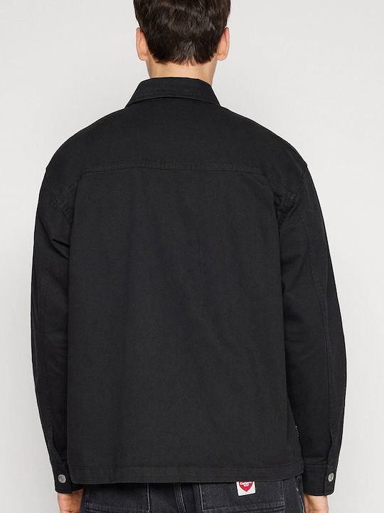 Jacheta pentru bărbați Obey Shirt Division Shirt Jacket 121160054-blk Jacheta pentru bărbați Obey Shirt Division Shirt Jacket 121160054-blk
