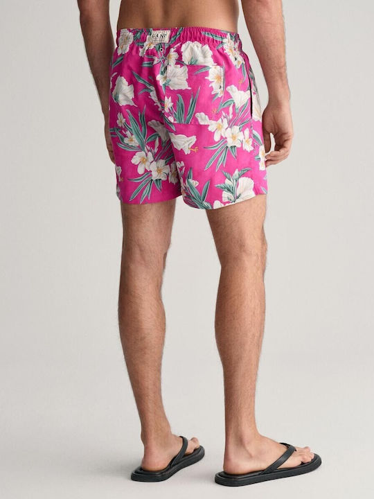 Gant Men's Swimwear Printed Shorts Purple