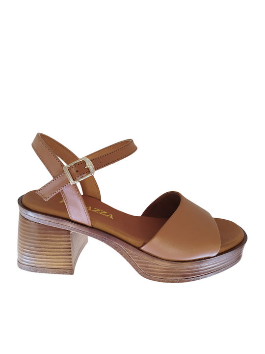 Ragazza Leather Sandals Anatomic Tabac Brown
