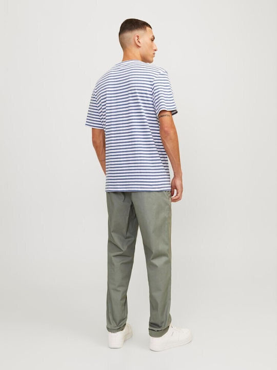 Trousers Chino Elastic in Tapered Line Olive