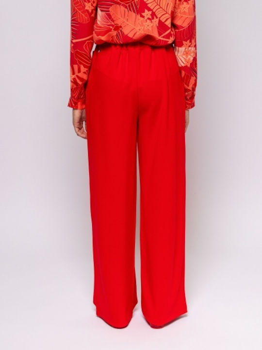 Heavy Tools Women's Fabric Trousers Red