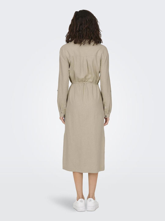 Only Rochie cu cămașă Rochie Beige