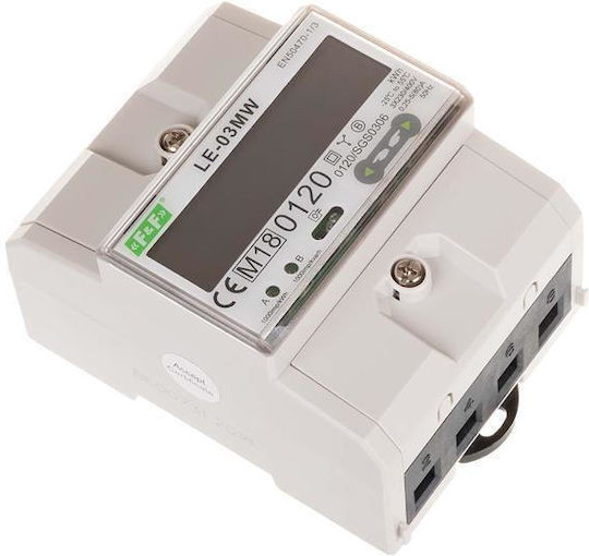 F&F Амперметър За Електрически Табло Дигитален Трифазен Modbus LAN LE-03MW