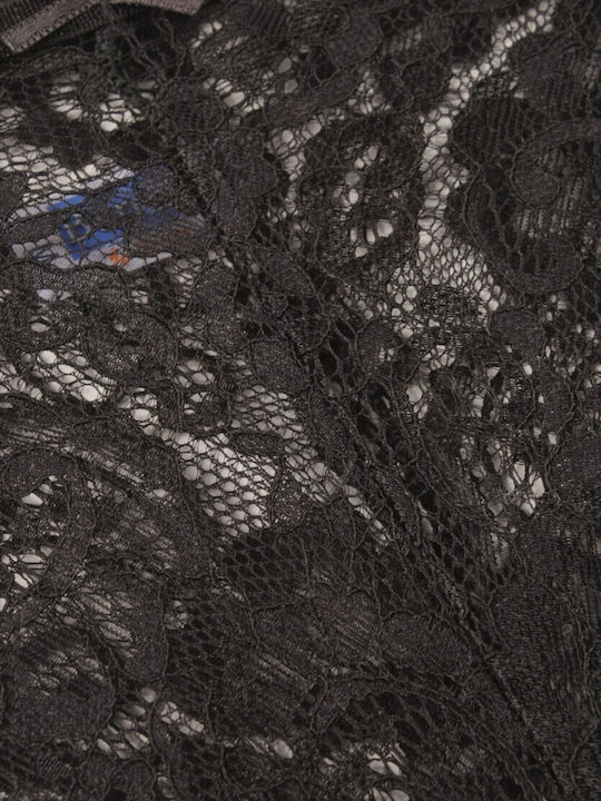 Damen Zeichenfolge mit Spitze Black