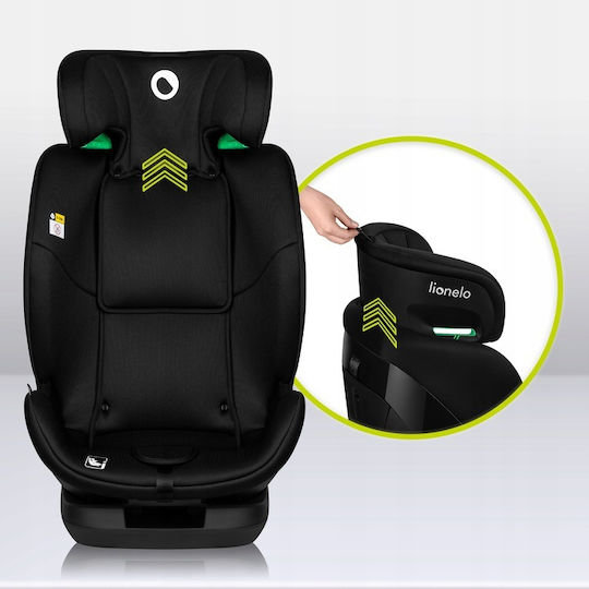 Lionelo Lavender Детско Столче за Кола i-Размер с Isofix Черен въглерод