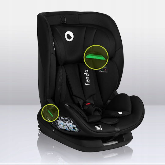 Lionelo Lavender Детско Столче за Кола i-Размер с Isofix Черен въглерод